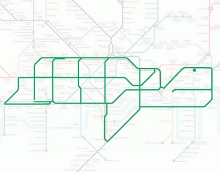 Животные на схеме лондонского метро от Поля Миддлвика
